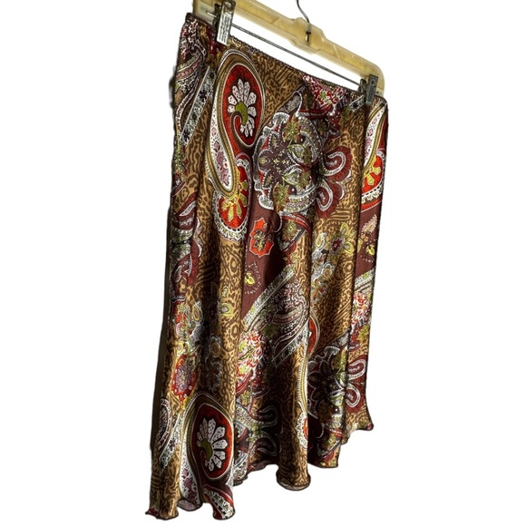 Vintage Pierre Cardin Polyester Paisley Skirt - Picture 3 of 5